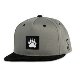 Grassroots California Bear Paw Gray Snapback Hat New