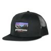 Grassroots California New Mile High Sunset Dri-Bear Black Mesh Snapback Hat