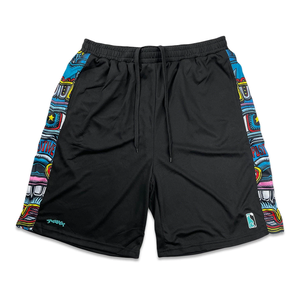 Grassroots California Chris Dyer Totem Blue Black Mesh Shorts 3 Grassroots California Chris Dyer Totem Blue Black Mesh Shorts
