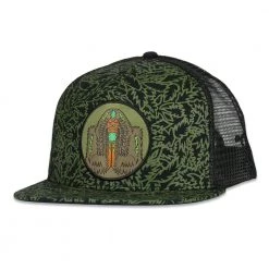 Grassroots California Official Shop 35 Grassroots California Bigfoot One Meditation Mesh Snapback Hat