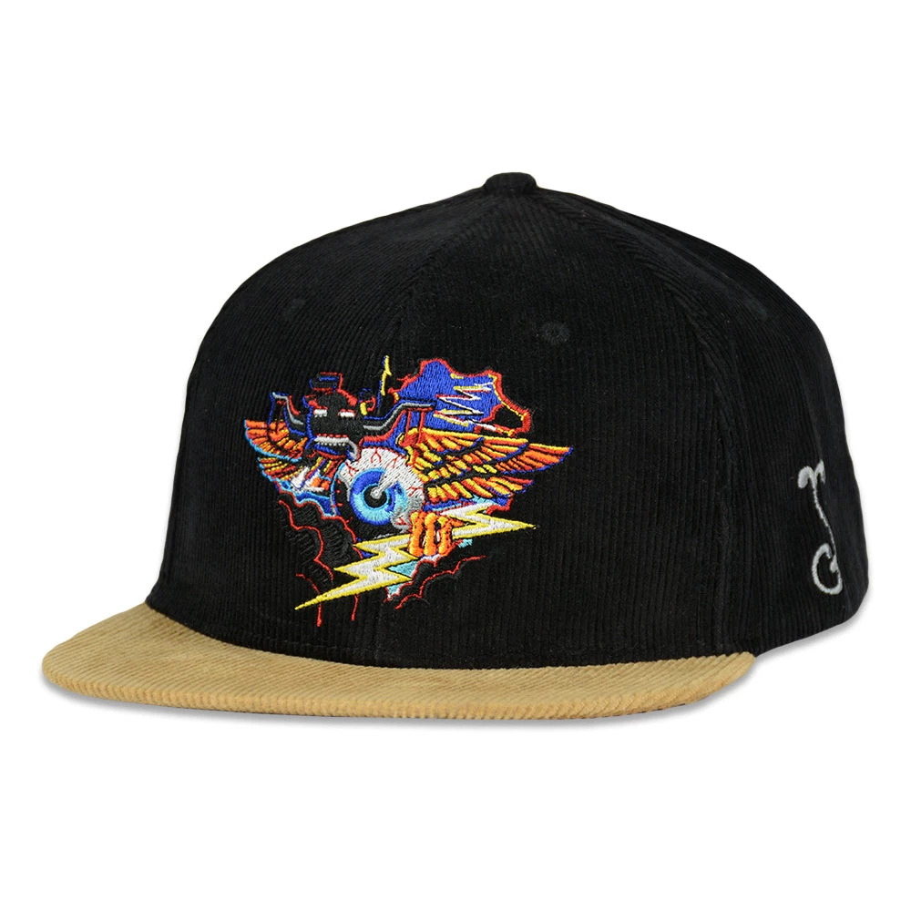 Grassroots California Rick Griffin Hopi Mask Black Tan Strapback Hat New 3 Grassroots California Rick Griffin Hopi Mask Black Tan Strapback Hat New