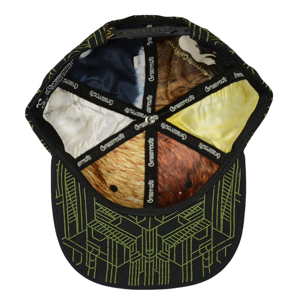 Grassroots California Removable Bear Digital Labyrinth Black Snapback Hat 4 Grassroots California Removable Bear Digital Labyrinth Black Snapback Hat