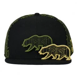 Grassroots California Removable Bear Digital Labyrinth Black Snapback Hat 13 Grassroots California Removable Bear Digital Labyrinth Black Snapback Hat