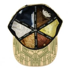 Grassroots California Removable Bear Digital Labyrinth Tan Snapback Hat New